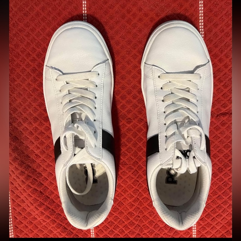 Women’s Pony White and Black Sneakers